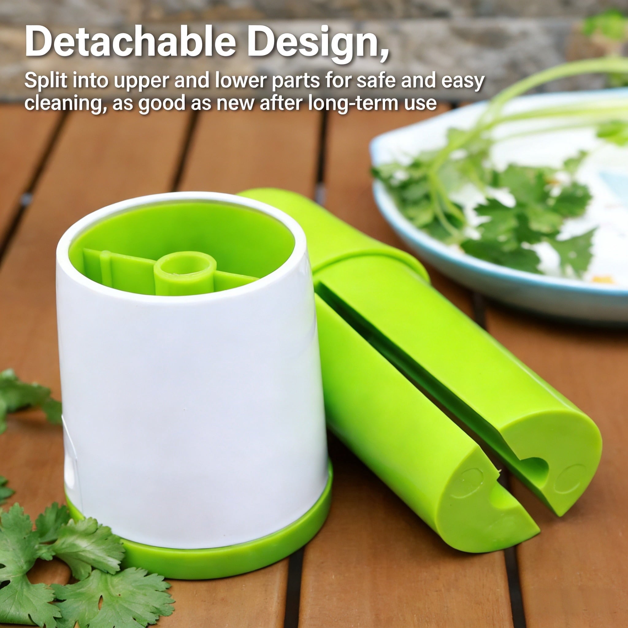 Manual Herb Grinder & Spice Mill, Stainless Steel Parsley Shredder & Vegetable Chopper, Handheld Herb Grinder for Fre... - Image 3