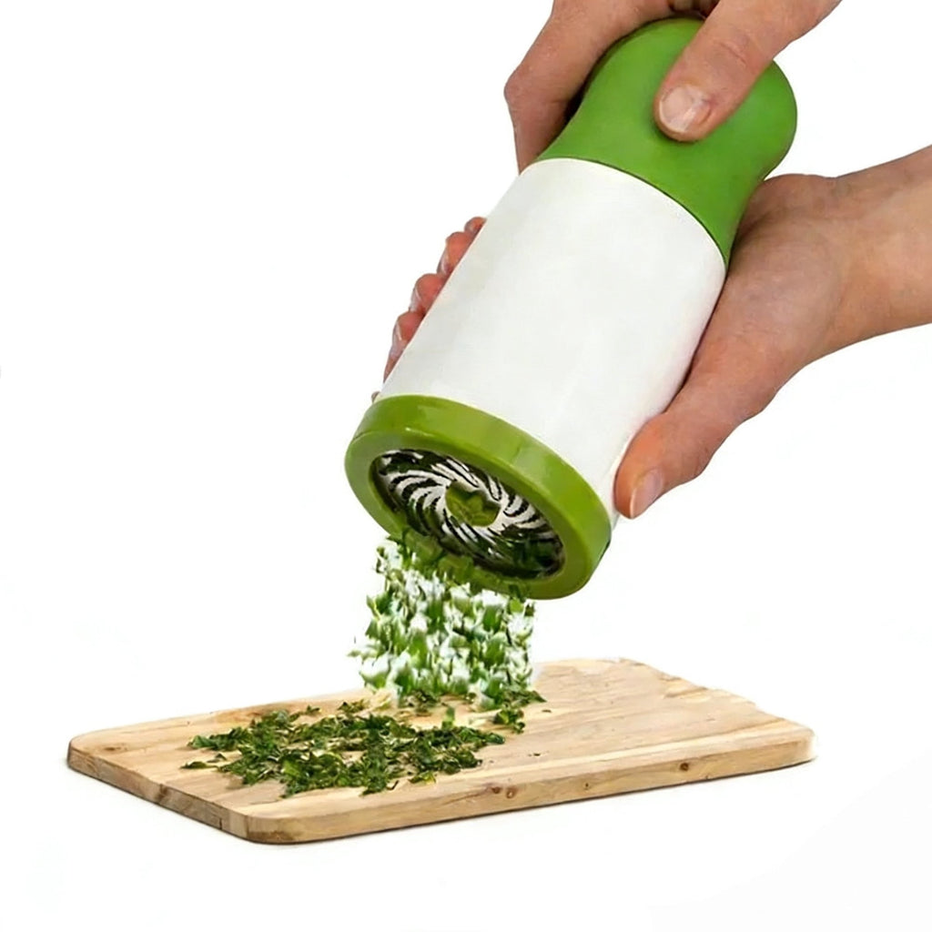 Manual Herb Grinder & Spice Mill, Stainless Steel Parsley Shredder & Vegetable Chopper, Handheld Herb Grinder for Fre...